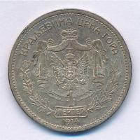 Montenegró 1914. 1P Ag "I. Miklós" T:2,2- patina 
Montenegro 1914. 1 Perper Ag "Nich...