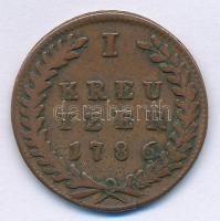 Osztrák Államok / Salzburgi Érsekség 1786. 1kr Cu Hieronymus T:2- Austrian States / Archbishopric of Salzburg 1786. 1 Kreuzer Cu Hieronymus C:VF  Krause KM# 458