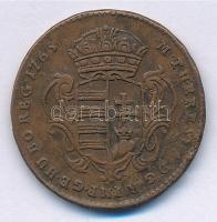 1765. Rézdénár "Mária Terézia / zárt korona" T:2,2- 
Huszár: 1756., Unger III.: 1278