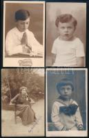 cca 1905-1925 Portréfotók, közte 1 db keményhátú, 4 db fotólap, 9×14 és 16,5×10,5 cm