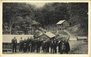 1940 Zányka-fürdő, Zanka Kúpele; fürdő kirándulókkal / spa with tourists (EK)