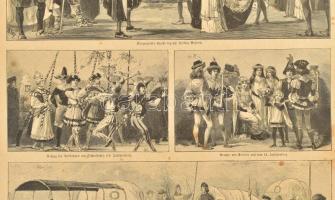 1890 Ulmer Münsterfeier (Ulmi dóm ünnepségei). Litográfia, papír. Lap kissé foltos. Deutsche Illustr...