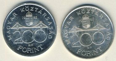 1992-93. 200Ft Ag "MNB" (2x) T:BU,2