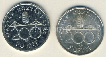 1992-93. 200Ft Ag "MNB" (2x) T:BU,2