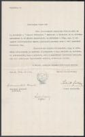 1934 Szeged, Magyar Asszonyok Nemzetközi Szövetségének levele, aláírásokkal