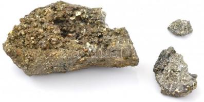 Pirit ásvány, 3 darabban, 13x8x4 cm