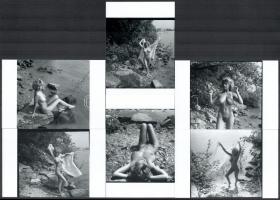 Dunaparti kaland 6 db finoman erotikus fotó későbbi nagyítás 15x10 cm