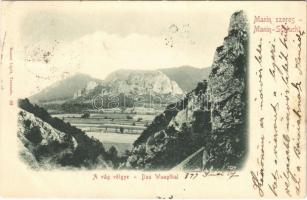 1899 (Vorläufer) Manin-szoros, Maninschlucht, Manínska tiesnava; Vágvölgy. Gansel Lipót 52. / Das Waagtal / Povazie / Váh Valley (EK)