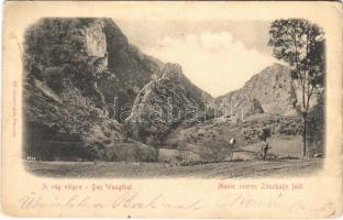 1907 Manin-szoros, Maninschlucht, Manínska tiesnava; Vág völgye Zászkalje felől. Gansel Lipót 63. / Das Waagtal / Povazie / Váh Valley from Zaskalie (EK)