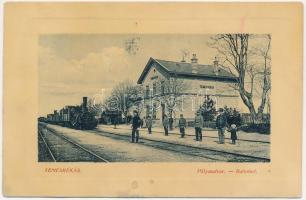 1913 Temesrékas, Temes-Rékás, Recas; vasútállomás, gőzmozdony. W.L. Bp. 4479. 1910-13. 9770. / railway station, locomotive (r)