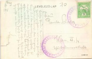 Kevevára, Temeskubin, Kovin; Piac tér / Marktplatz / square + "KATONAI ELLENŐRZŐ BIZOTTSÁG"...