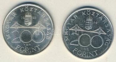 1993-94. 200Ft Ag "MNB" (1x), "Deák" (1x) T:BU,2