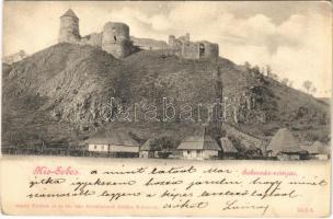 1900 Sebesvár, Bologa (Kissebes, Poieni); várrom. Dunky Fivérek kiadása / castle ruins