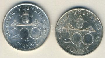 1993-94. 200Ft Ag "MNB" (1x), "Deák" (1x) T:BU,2