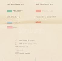 1968 Guatemala nagyméretű geológiai térképe, 1:100 000, jó állapotban