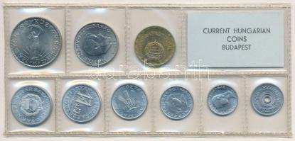 1974. 2f-10Ft (9xklf) érmés forgalmi sor fóliatokban T:1 kis patina 
Adamo FO7