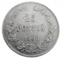 Finnország 1909. 25p Ag T:2 Finland 1909. 25 Pennia Ag C:XF Krause KM#6