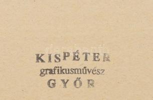 Kiss Péter (1957-): Lovak. Rézkarc, papír, jelzett. Számozott: 66/100. Üvegezett fa keretben. 8,5x12...