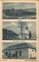 1944 Pozba, Református templom, iskola, Fogyasztási szövetkezet üzlete / Calvinist church, school, cooperative shop (EK)