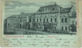 Kolozsvár, Cluj; Főúri kaszinó, Bergner üzlete. Ferenc és Társa fényképészeti műterméből / casino, shops