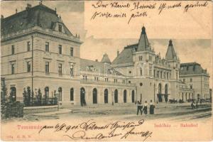 1901 Temesvár, Timisoara; indóház, vasútállomás / railway station