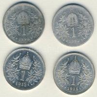 Ausztria 1893-1915. 1K Ag (4x) mind klf évszámmal T:2,3