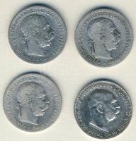 Ausztria 1894-1913. 1K Ag (4x) mind klf évszámmal T:2/3,3