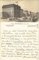 1909 Budapest VII. Hotel Metropole szálloda reklámlapja. Grafikai Intézet R.T. Rákóczi út 58. (r)