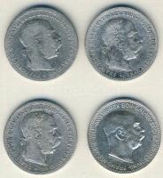 Ausztria 1894-1915. 1K Ag (4x) mind klf évszámmal T:2,3 ph