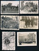 II. világháborús katonai fotók, életképek, csoportképek, 15 db, vegyes méretben