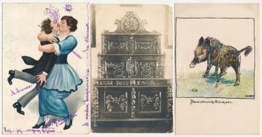 24 db RÉGI képeslap vegyes minőségben: magyar és külföldi városok és motívumok / 24 pre-1945 postcar...