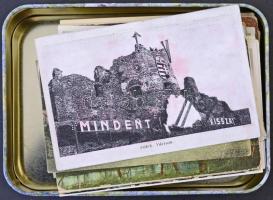 101 db RÉGI történelmi magyar város képeslap jó minőségben fémdobozban / 101 pre-1945 Historical Hun...