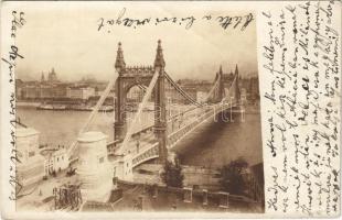 1904 Budapest, Erzsébet híd. photo (fa)