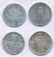 Vegyes: Ausztria 1908. 1K Ag "Ferenc József - Jubileum" + 1916. 1K Ag "Ferenc József&...