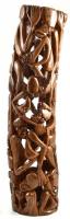 E. Matule jelzéssel: Afrikai figurális fafaragás. Sellakozott fa. 56 cm