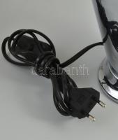 Steampunk, fém asztali lámpa, új vezetékezéssel, burával. 50 cm