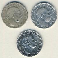 1894-1914. 1K Ag (3x) mind klf évszámmal T:2,3