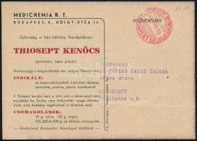 Thiosept kenőcs, Medichemia, gyógyszerészeti reklám