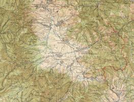 1942 Székelyföld térképe, 1:200 000, M. Kir. Honvéd Térképészeti Intézet, szakadással, 100×81 cm