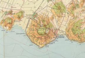 1939 Balaton, tervezte: M. Kir. Honvéd Térképészeti Intézet, 1:50 000, szakadással, 64×88 cm