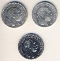 1893-1915. 1K Ag (3x) mind klf évszámmal T:2/3,3