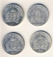 1926-1939. 1P Ag (4x) mind klf évszámmal T:2,3