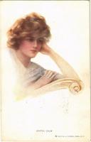 1924 Joyful calm. Lady art postcard. Reinthal & Newman No. 210. s: Philip Boileau (EK)