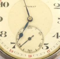 Fém tokos Doxa zsebóra, jelzett tok, jelzett szerkezettel,.szép számlappal, működőképes, d:55 mm