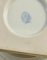 Herendi virág mintás talpas váza. Kézzel festett, jelzett hibátlan. m: 13 cm, d:14 cm