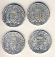 1926-1939. 1P Ag (4x) mind klf évszámmal T:2,3