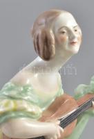 Herendi porcelán Déryné, kézzel festett, jelzett, hibátlan m: 22 cm