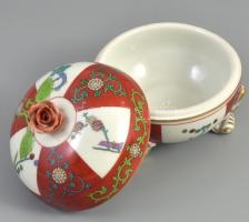 Herendi (Sissi) Gödöllő (SR - Siang Rouge) mintás, rózsás bonbonniere. Kézzel festett, jelzett, mini...