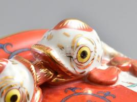 Herendi (Sissi) Gödöllő (SR - Siang Rouge) mintás, koi-halas kaspó. Kézzel festett, jelzett, hibátla...