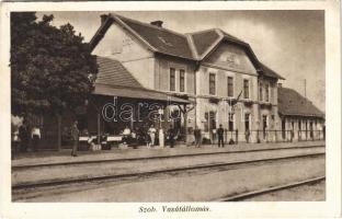 1933 Szob, vasútállomás + PARKAN-NANA-BUDAPEST 2. vasúti mozgóposta (EK)